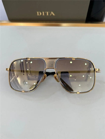 DITA MACH-FIVE Rose Gold-Gold-Brown Unisex Clear Sunglasses 🔱