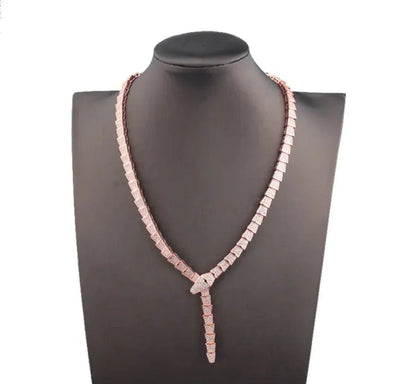 BVLGARI SERPENTI VIPER NECKLACE 18K Gold Plated Women&