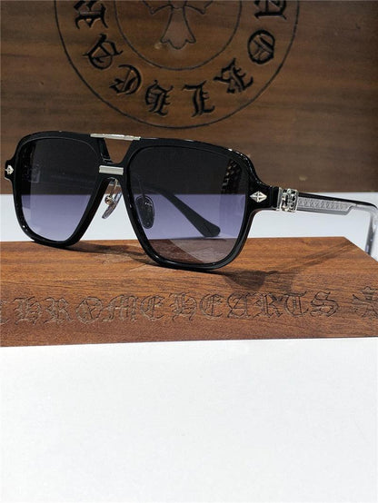 Chrome Hearts Sunglasses 8193 Black-Clear-Silver ✨