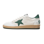 BALLSTAR NAPPA UPPER MATT LEATHER STAR CRACK TOE “WHITE GREEN”