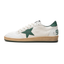 BALLSTAR NAPPA UPPER MATT LEATHER STAR CRACK TOE “WHITE GREEN”