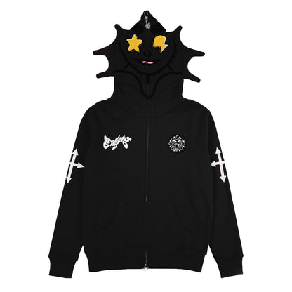 Glo Man Full Zip Hoodie (Black)