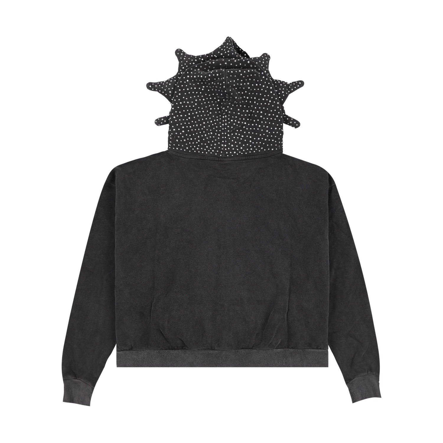 GG Rhinestone Full Zip Hoodie (Vintage Wash Black)