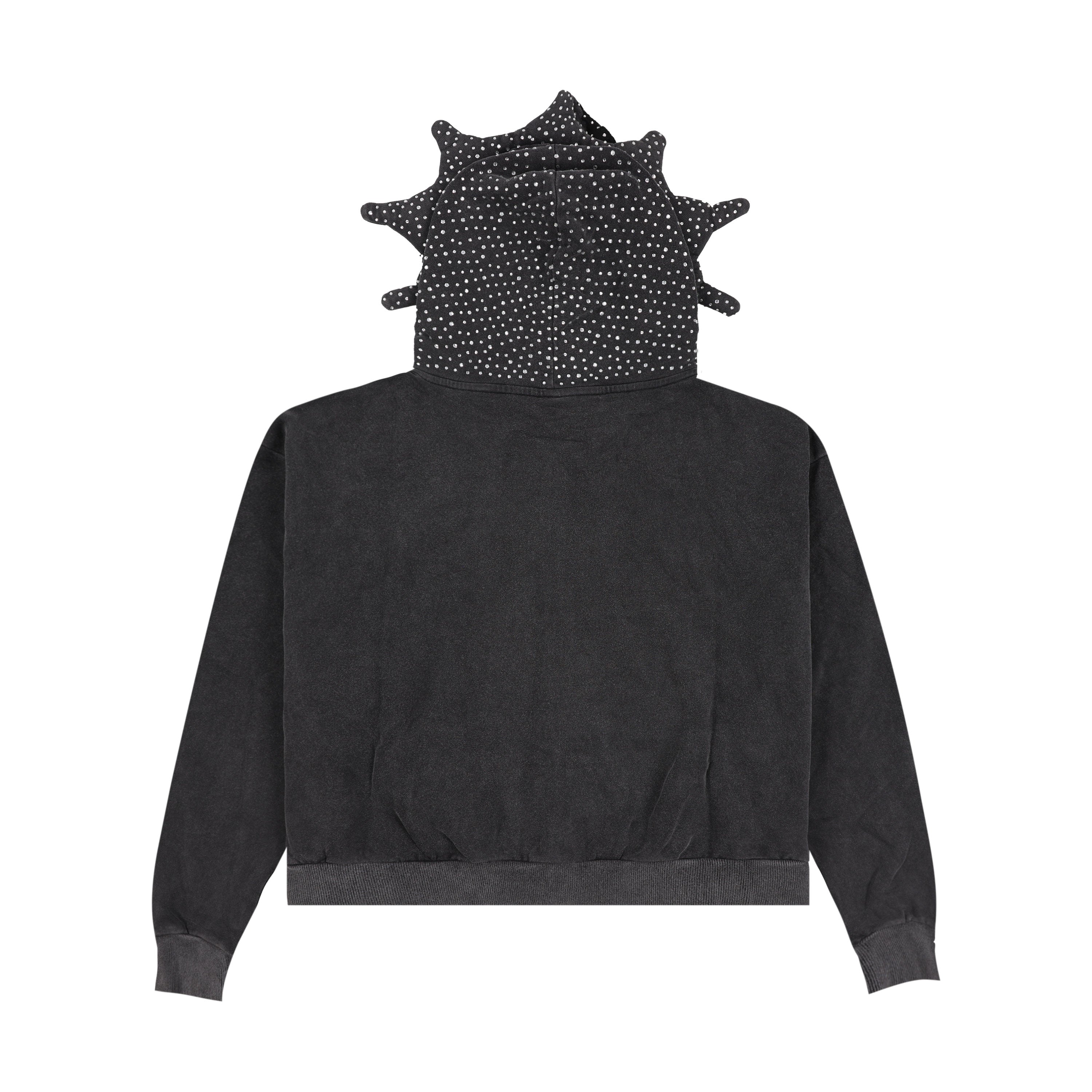 GG Rhinestone Full Zip Hoodie (Vintage Wash Black)