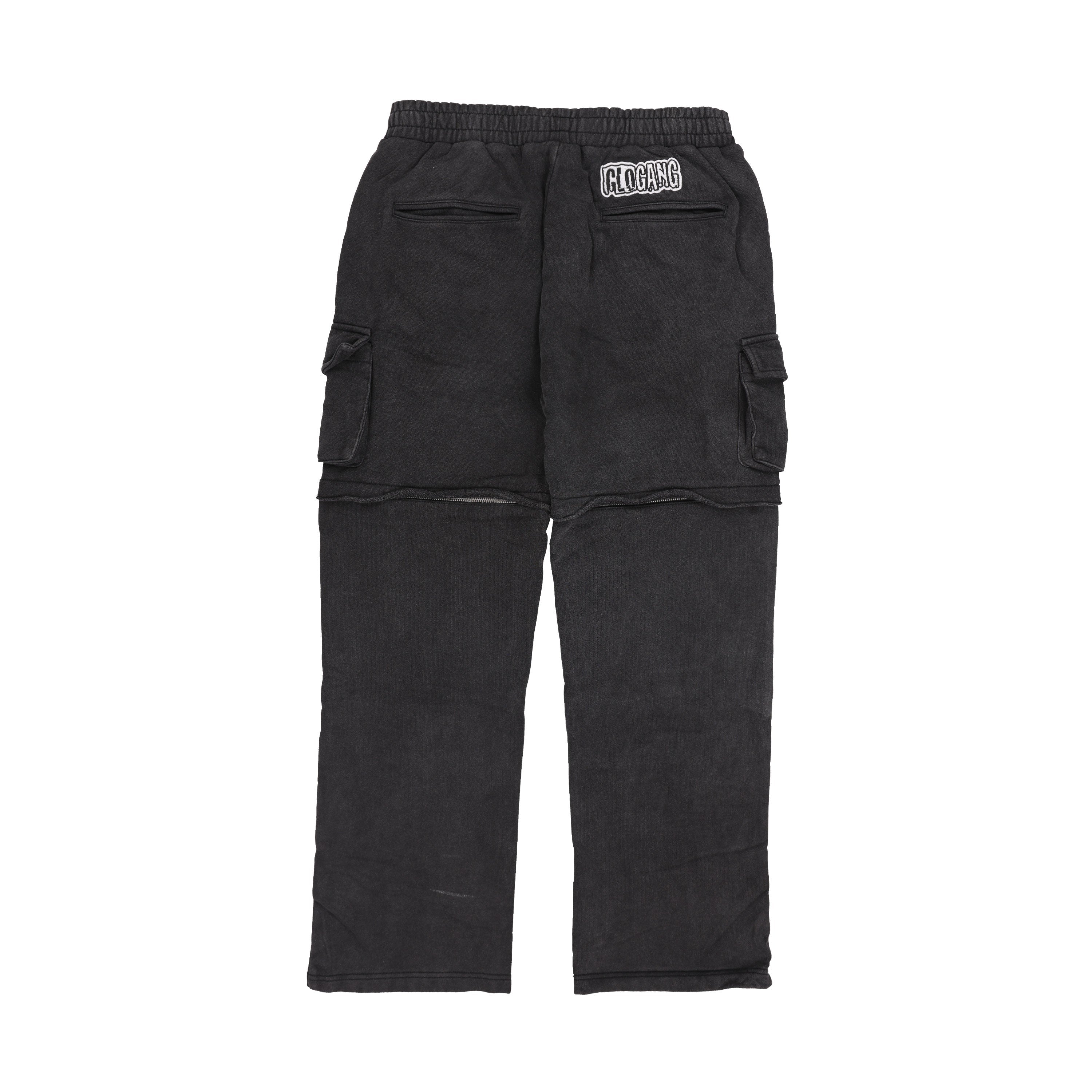 Glo Gang Cargo Zip Off Sweatpant (Black)