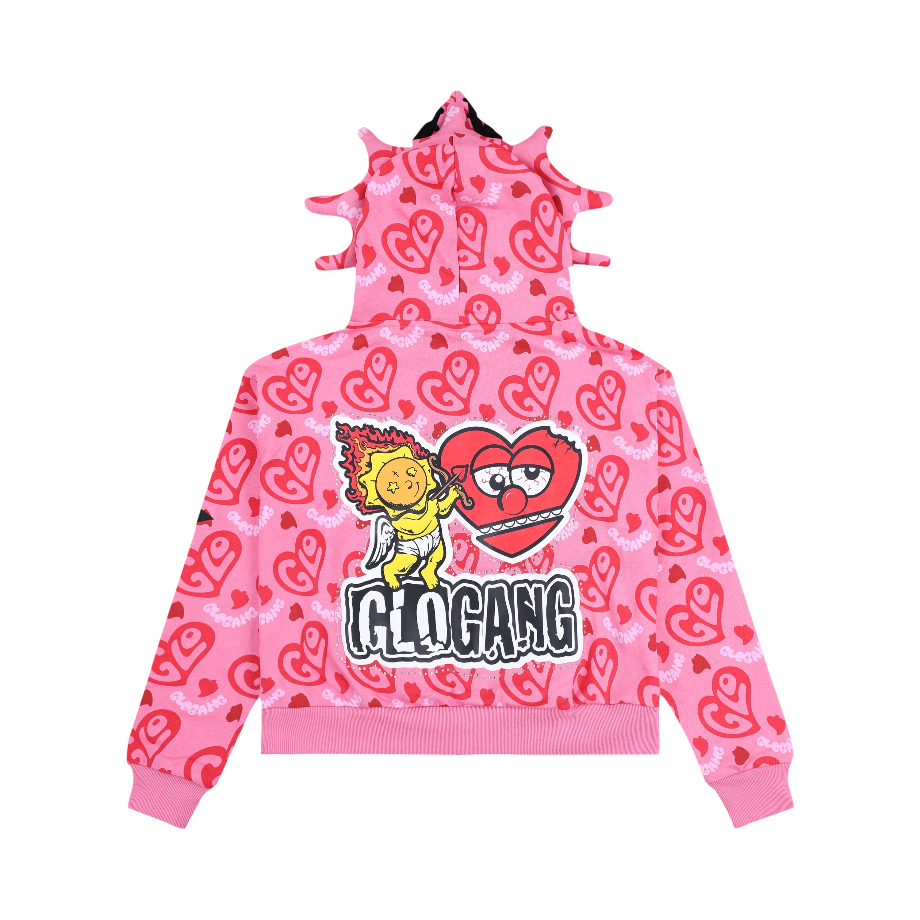 I Heart Glo Full Zip Hoodie (Pink)
