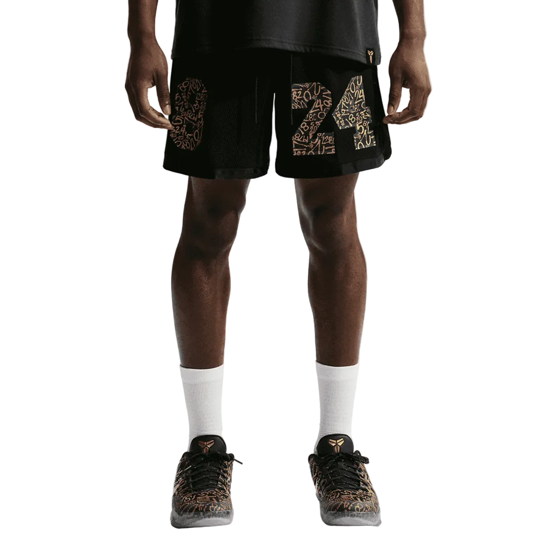 KOBE 8.24. BASKETBALL SHORTS BLACK / METALLIC GOLD