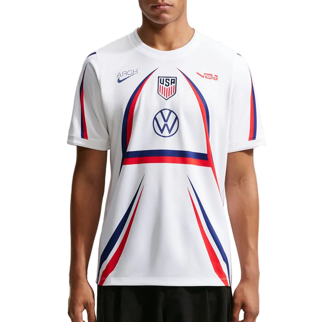 USA X V.A.A. ACADEMY PRO T-SHIRT WHITE / DEEP ROYAL BLUE