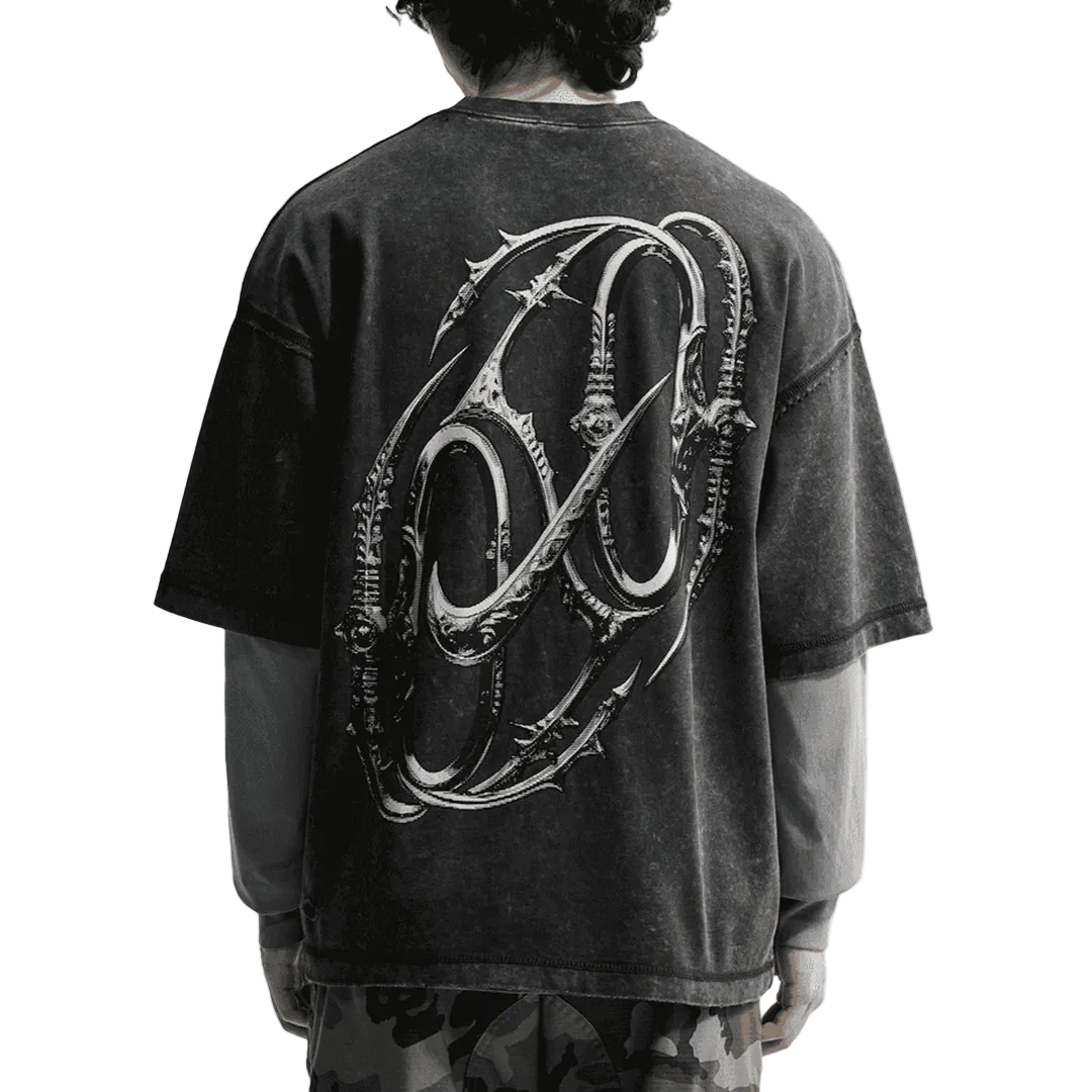 SPORTSWEAR TEE BLACK / ICE SILVER