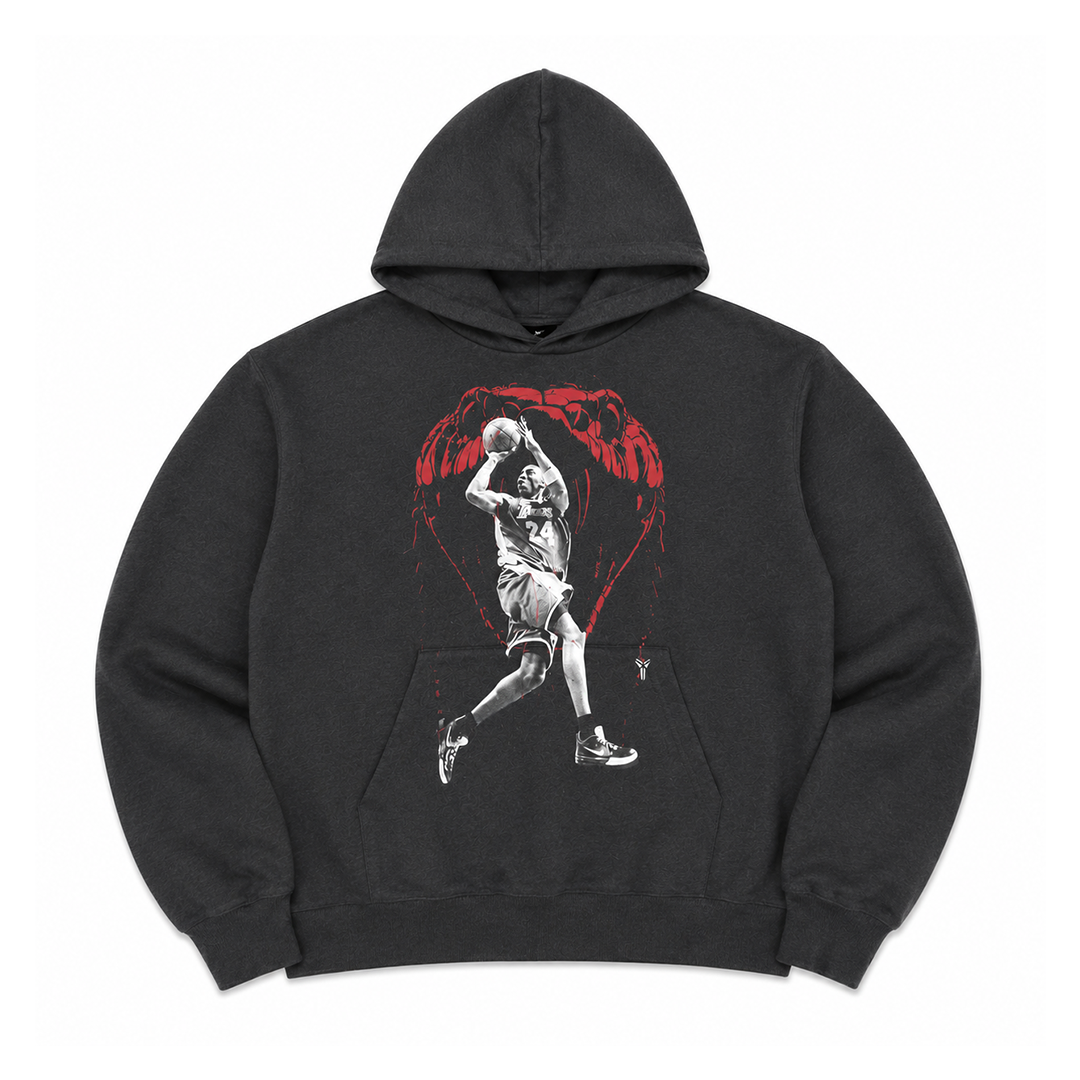 KOBE STANDARD ISSUE HOODIE BLACK HEATHER