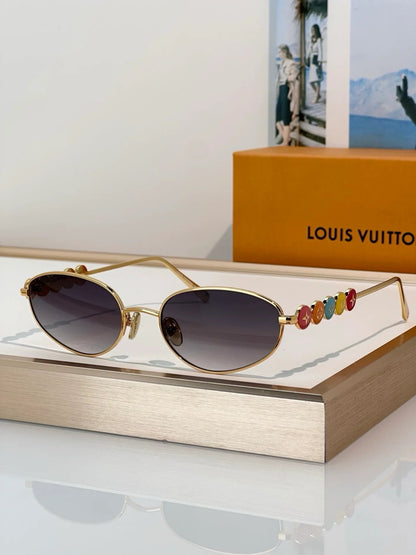 Louis Vuitton Z3179U LV Confetti Oval Sunglasses   ✨