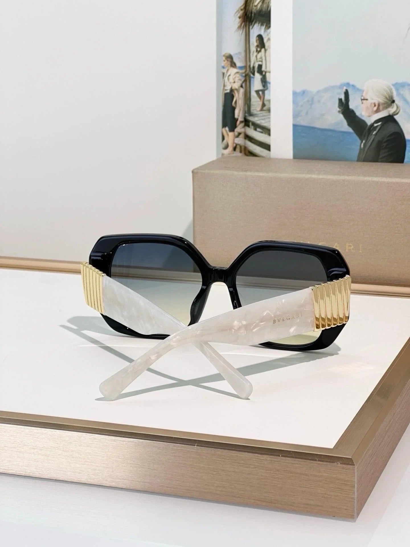 BVLGARI Bvlgari Tubogas BV 40058I 01B Sunglasses ✨