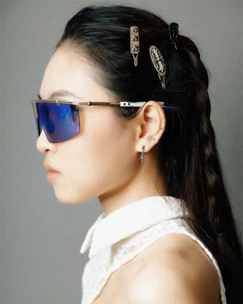 Chrome Hearts CLITANIC Unisex titanium mask frame Sunglasses⚜️