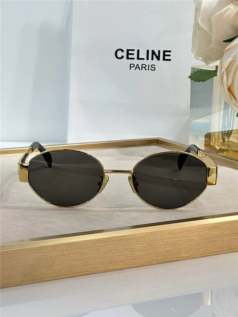 Celine Triomphe Metal Oval 40235 Women&