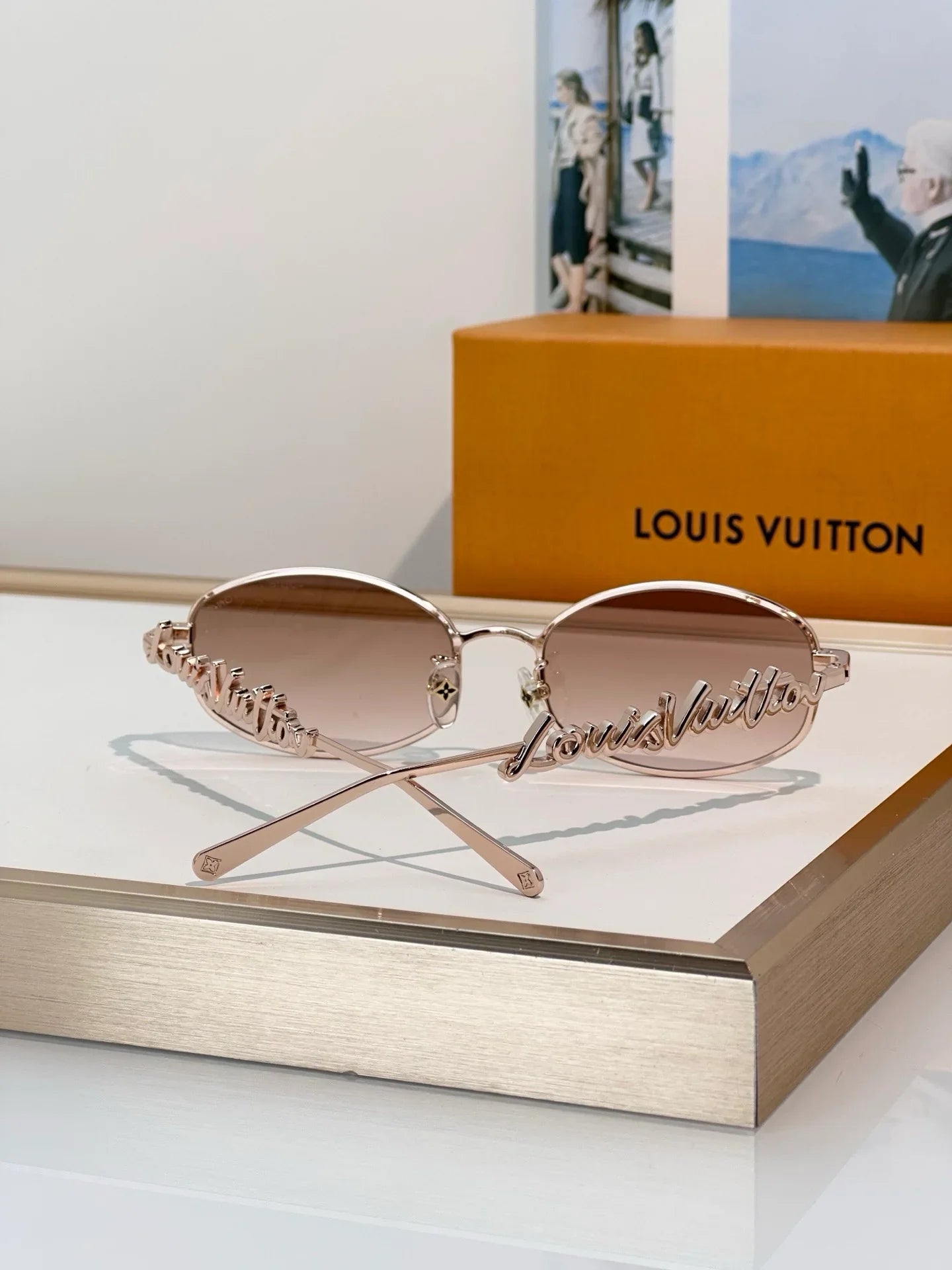 Louis Vuitton Z3171U LV Script Metal Round Sunglasses ✨