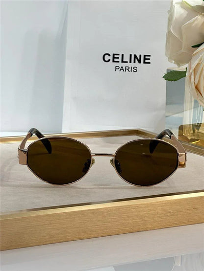 Celine Triomphe Metal Oval 40235 Women&