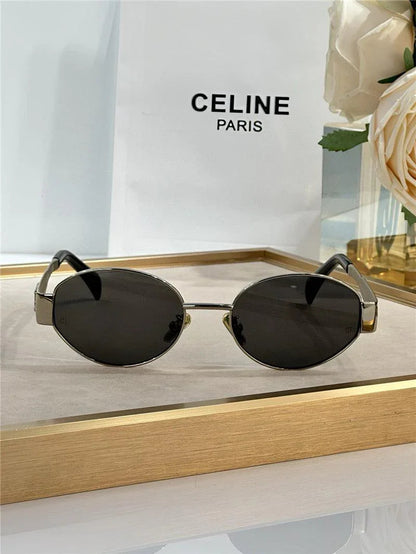 Celine Triomphe Metal Oval 40235 Women&