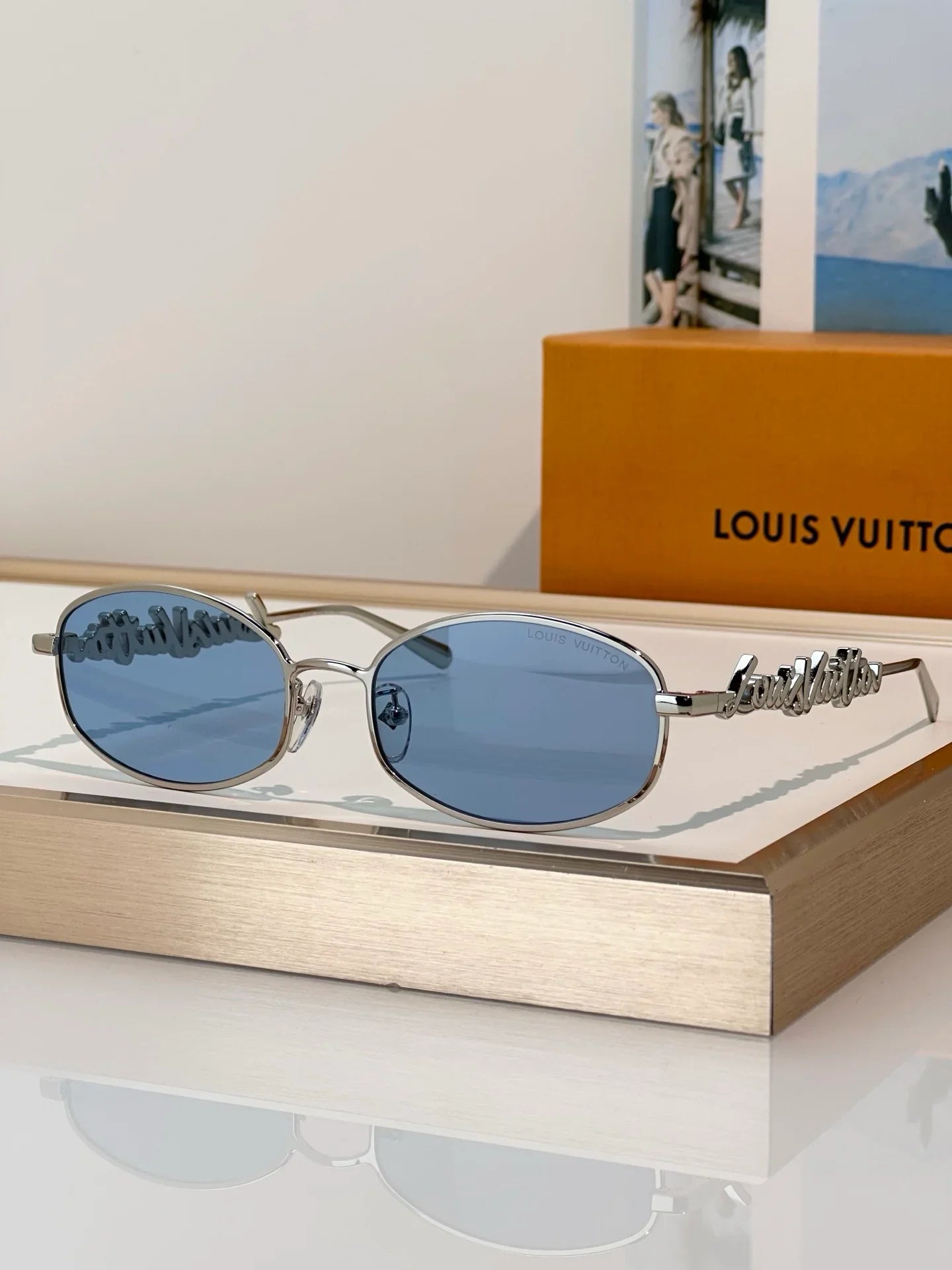 Louis Vuitton Z3171U LV Script Metal Round Sunglasses ✨