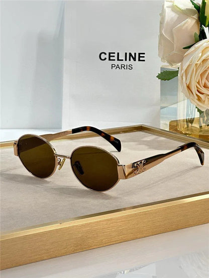 Celine Triomphe Metal Oval 40235 Women&