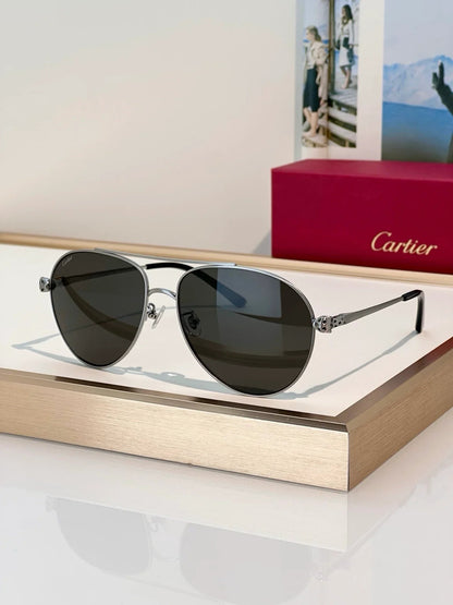 Cartier Panthère De Cartier 60MM Aviator Unisex Sunglasses 🐆