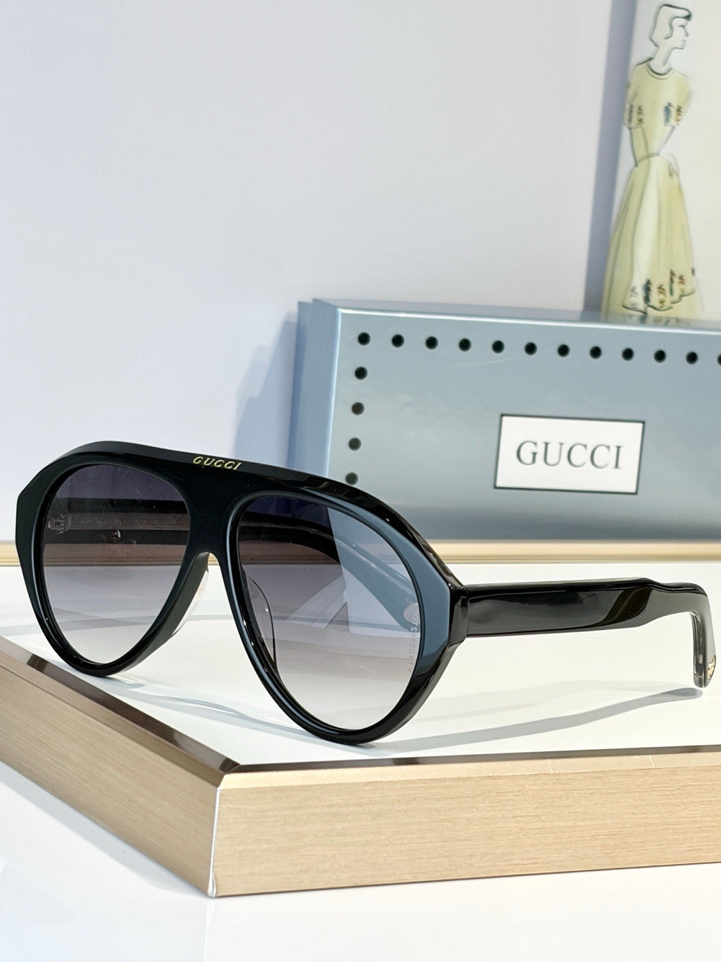 Gucci GG0479S 002 Aviator Oversized Sunglasses 🇮🇹