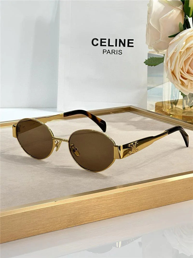 Celine Triomphe Metal Oval 40235 Women&