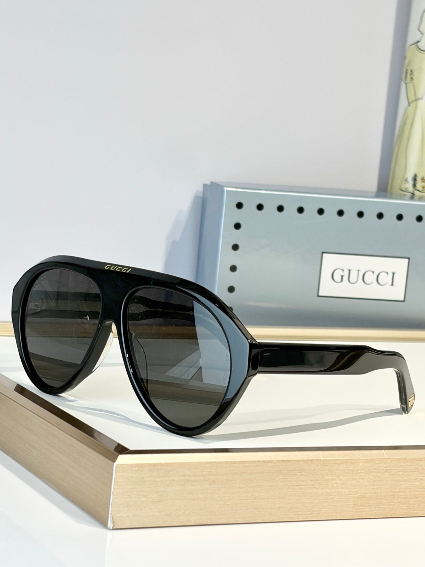 Gucci GG0479S 002 Aviator Oversized Sunglasses 🇮🇹
