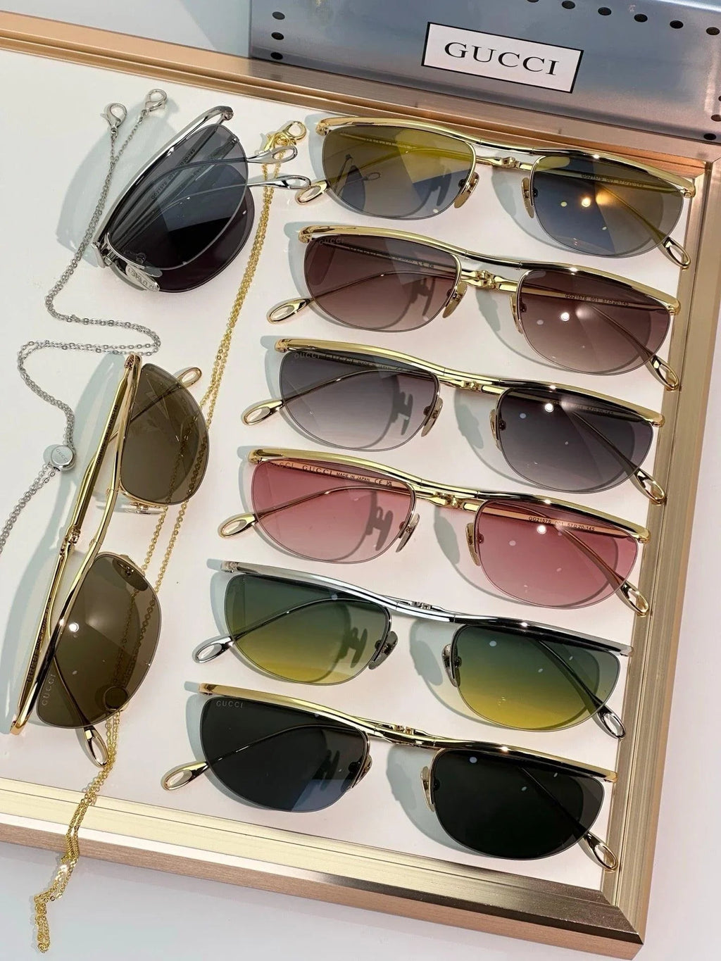 Gucci GG2157S Foldable oval-shaped Sunglasses ✨