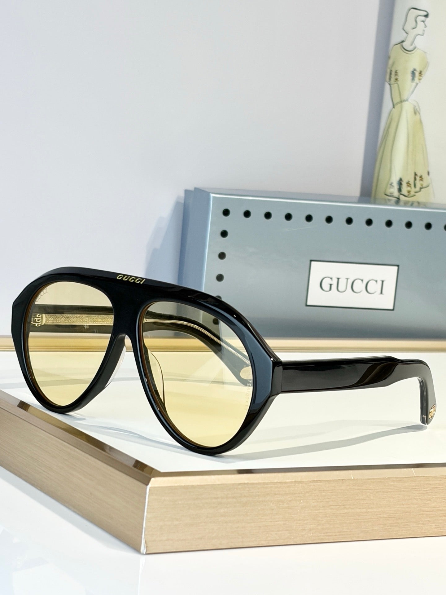 Gucci GG0479S 002 Aviator Oversized Sunglasses 🇮🇹
