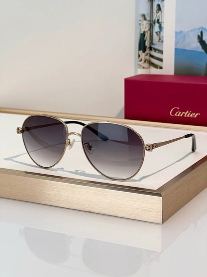 Cartier Panthère De Cartier 60MM Aviator Unisex Sunglasses 🐆