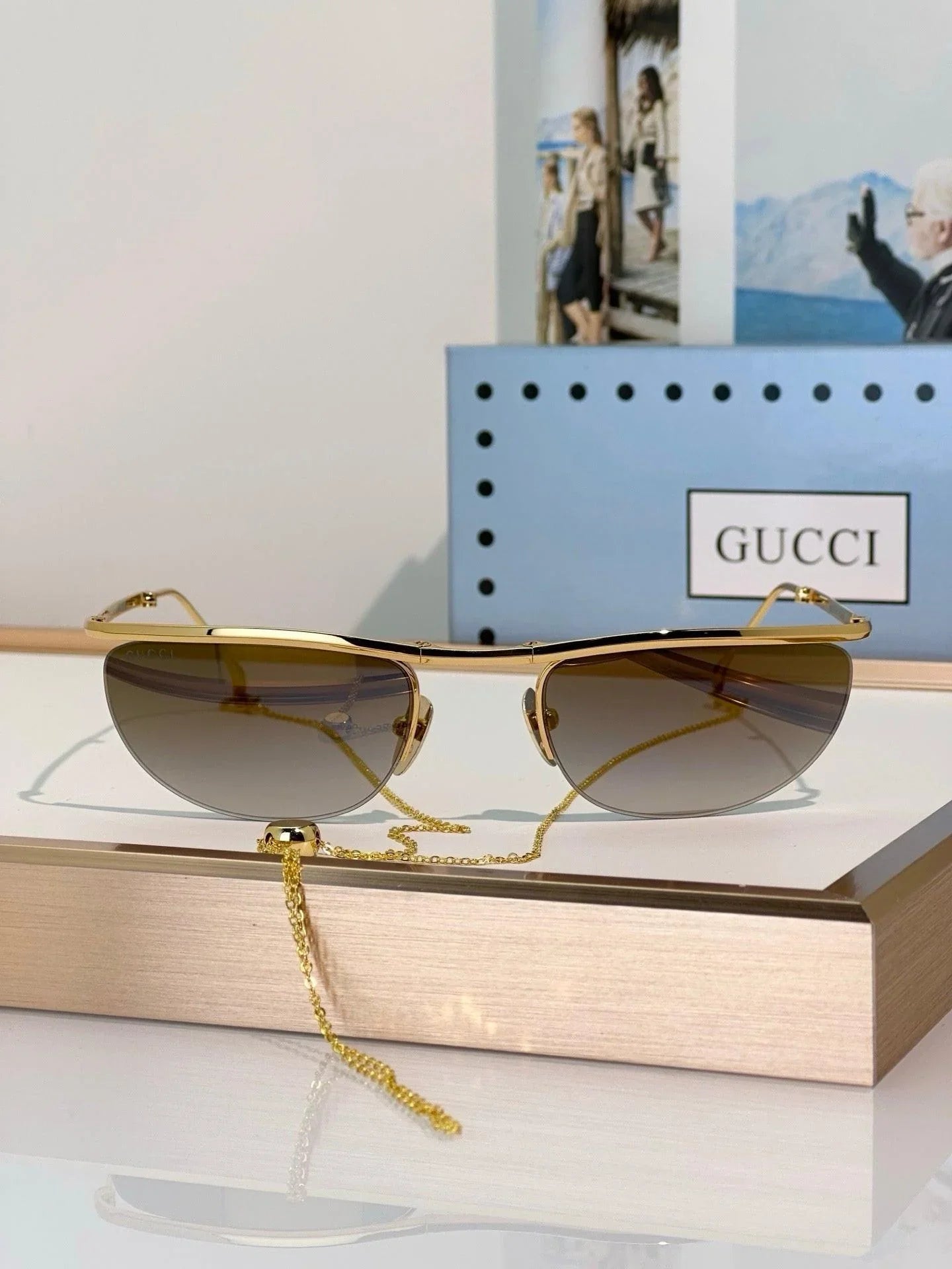Gucci GG2157S Foldable oval-shaped Sunglasses ✨