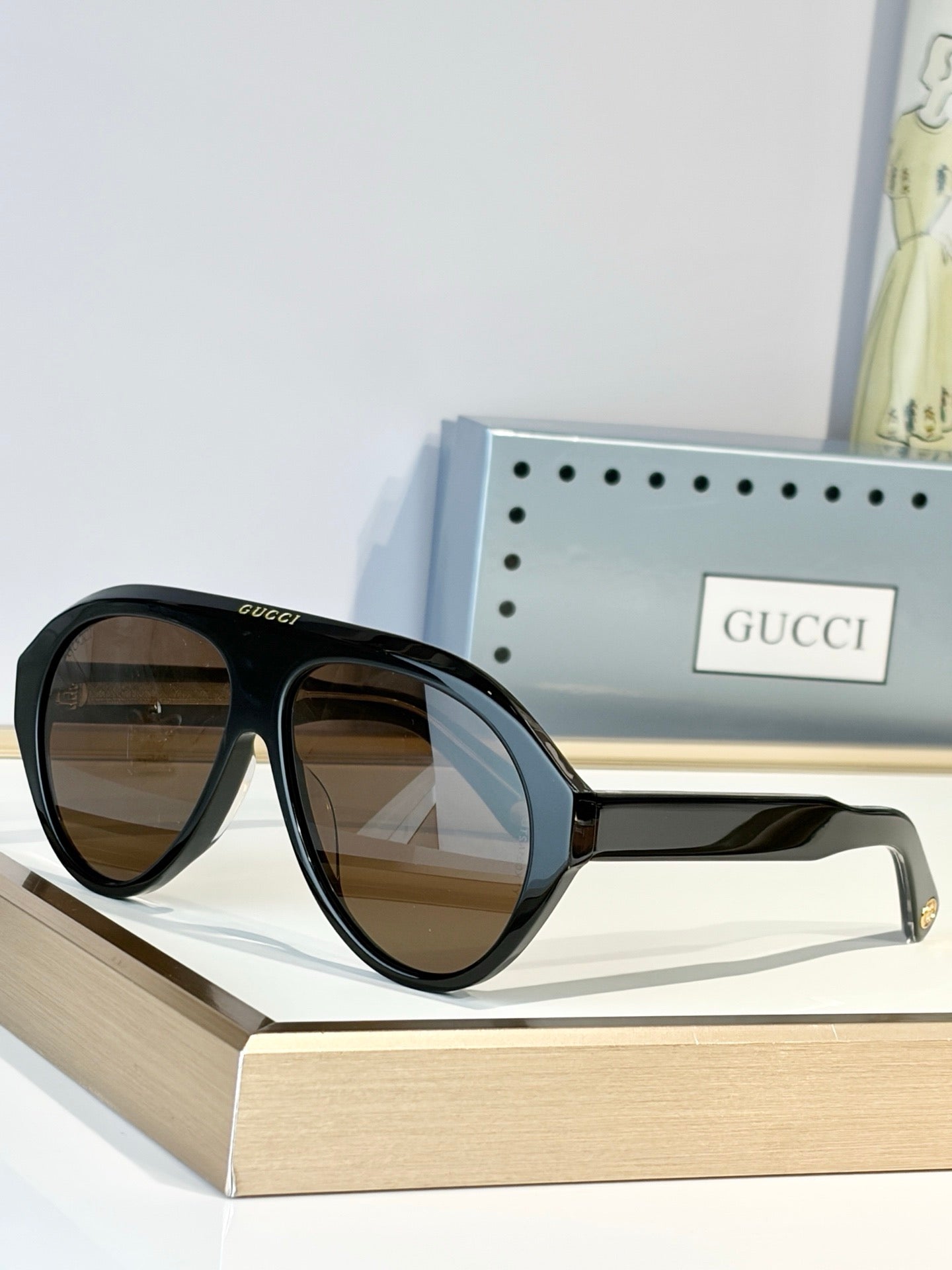 Gucci GG0479S 002 Aviator Oversized Sunglasses 🇮🇹