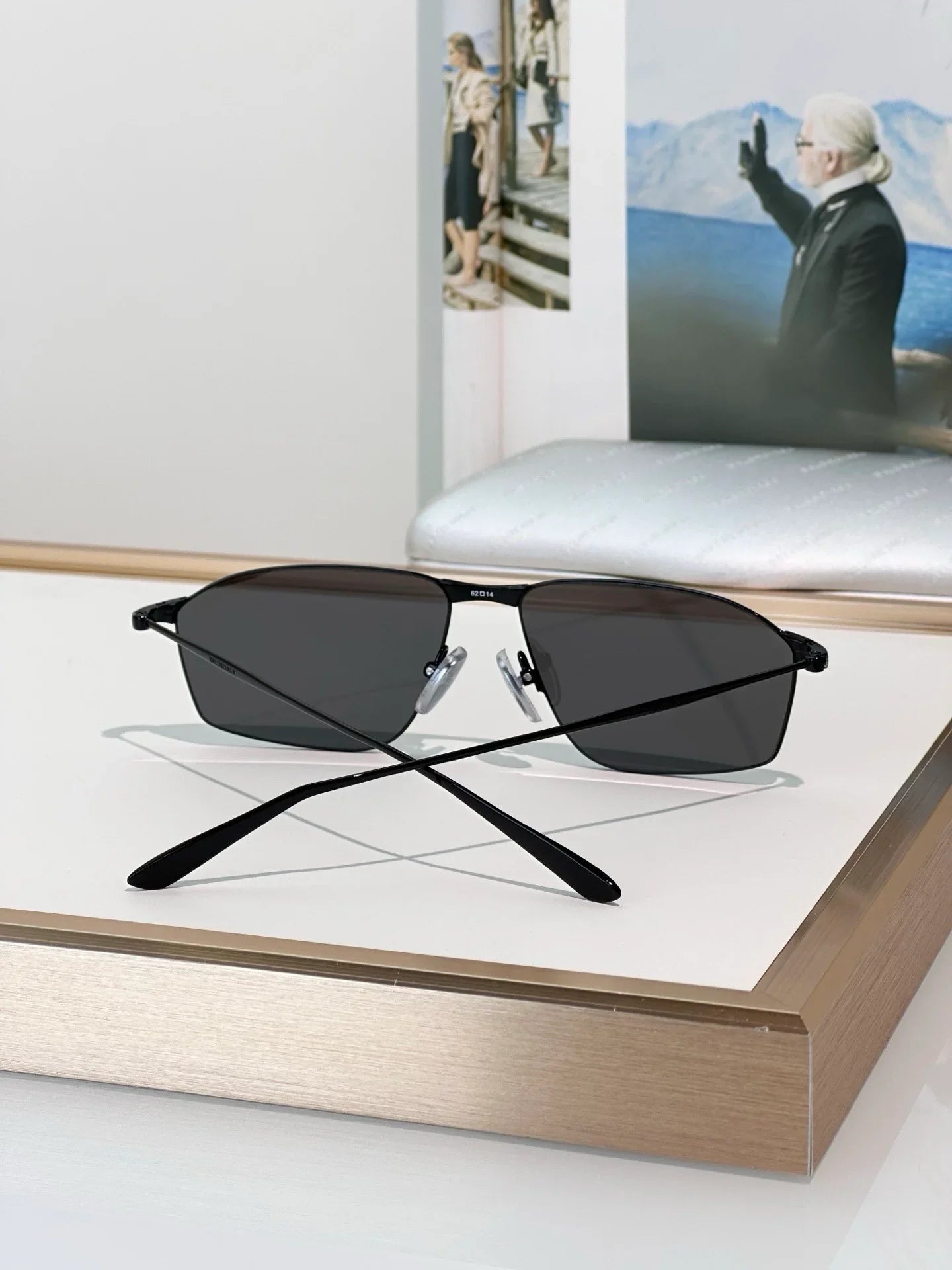BALENCIAGA  Metal Frame 62mm BB0413S Sunglasses🖤