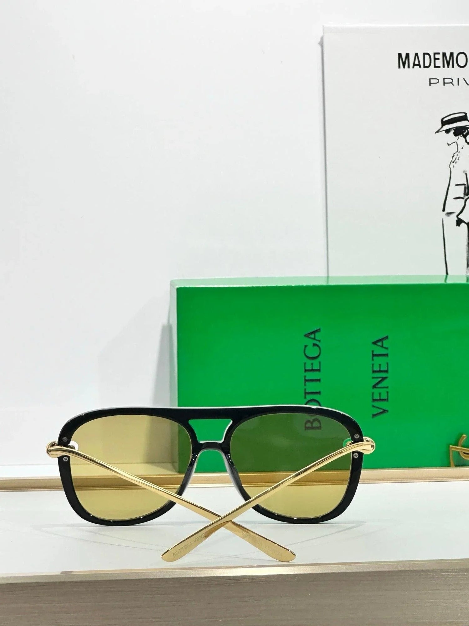 BOTTEGA VENETA BV1418 Knot Aviator Sunglasses💚