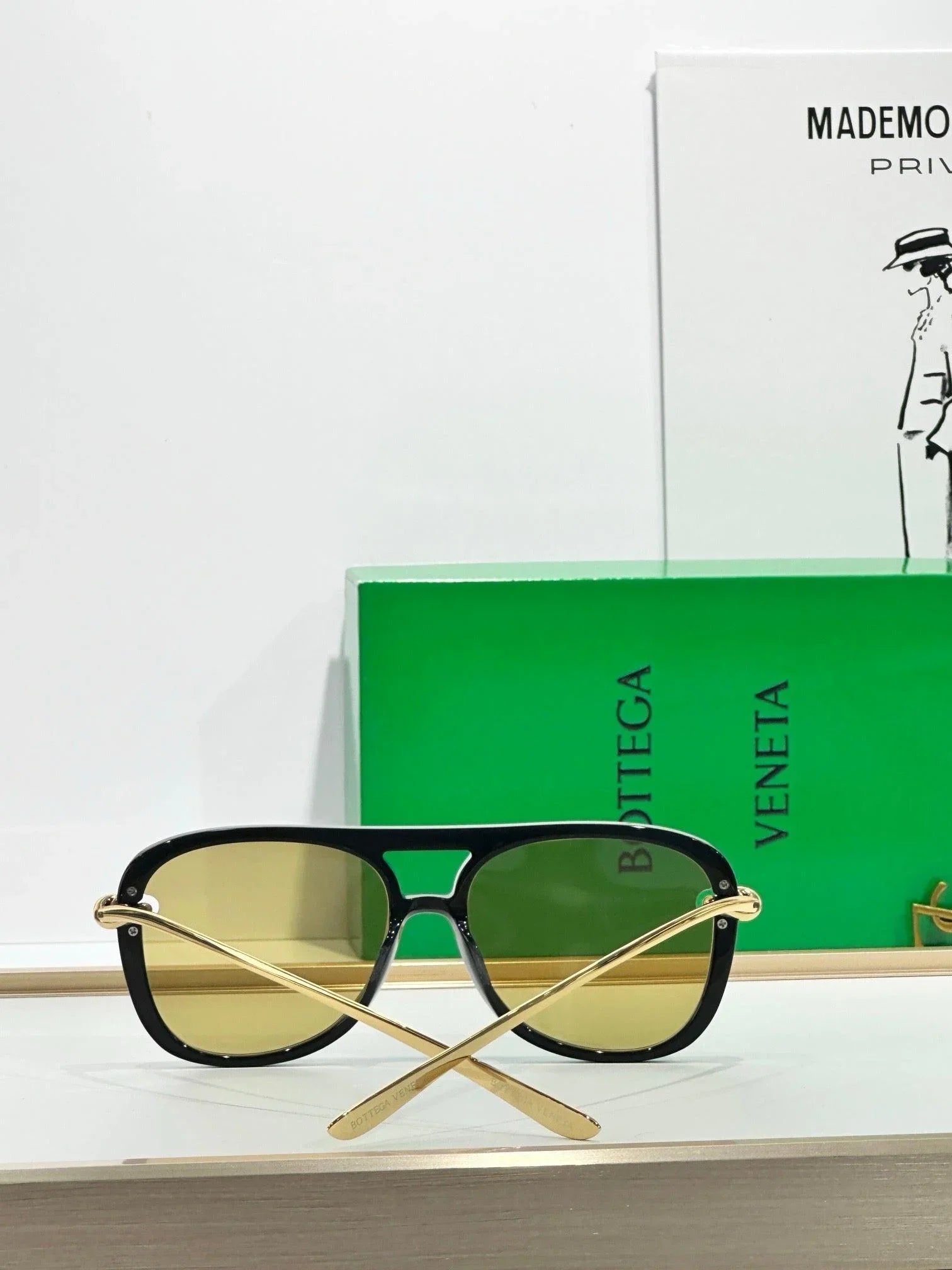 BOTTEGA VENETA BV1418 Knot Aviator Sunglasses💚