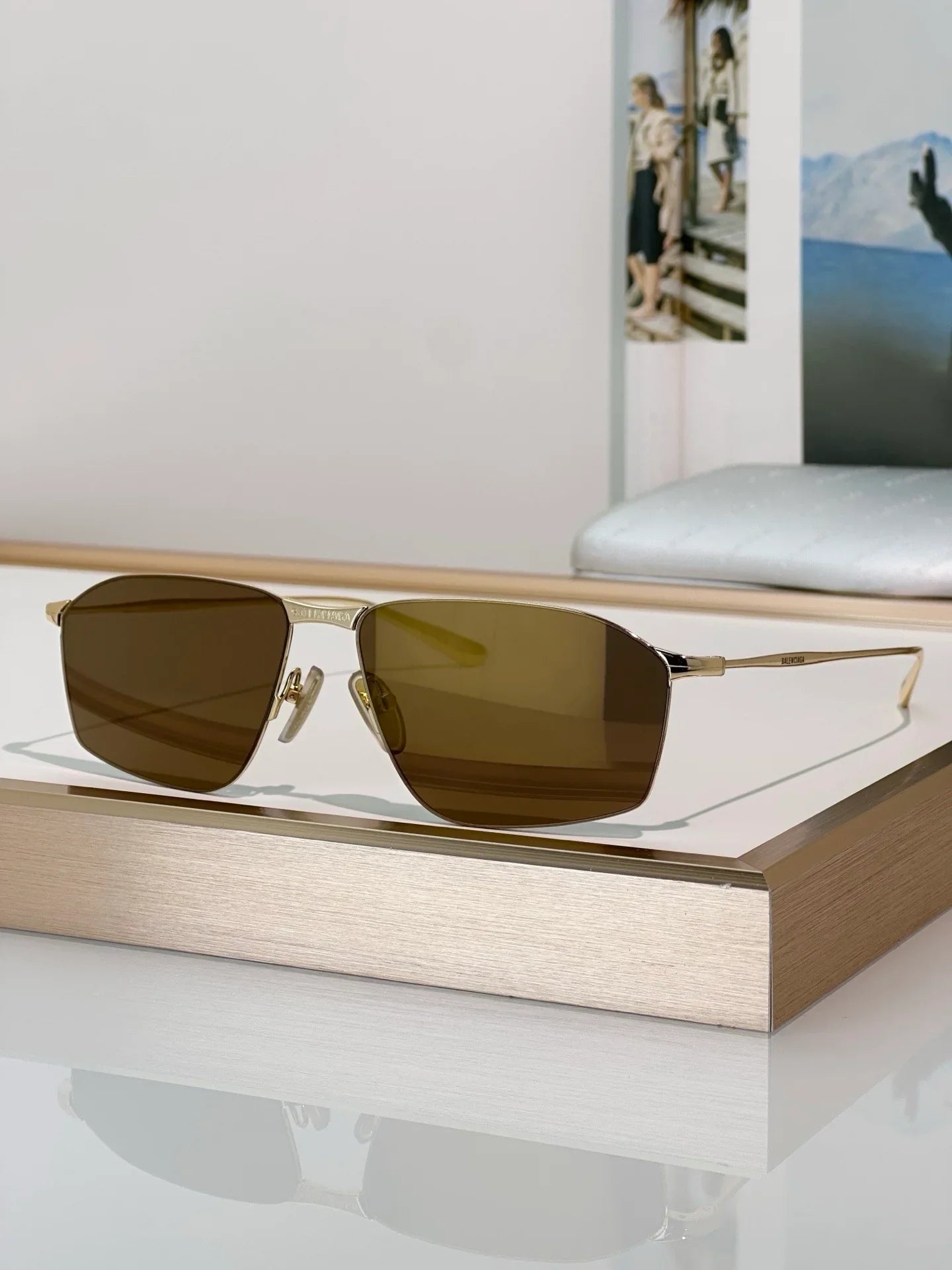 BALENCIAGA  Metal Frame 62mm BB0413S Sunglasses🖤