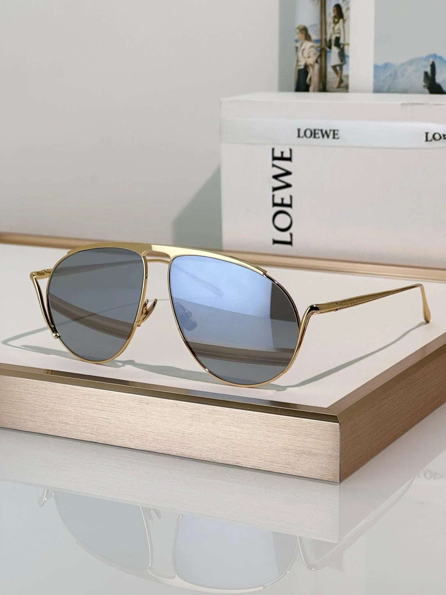 LOEWE Aviator-shaped 40180U Hillock  Sunglasses  ✨