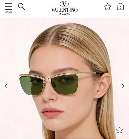 Valentino VLS-183 Floating Rimless Metal Glasses✨