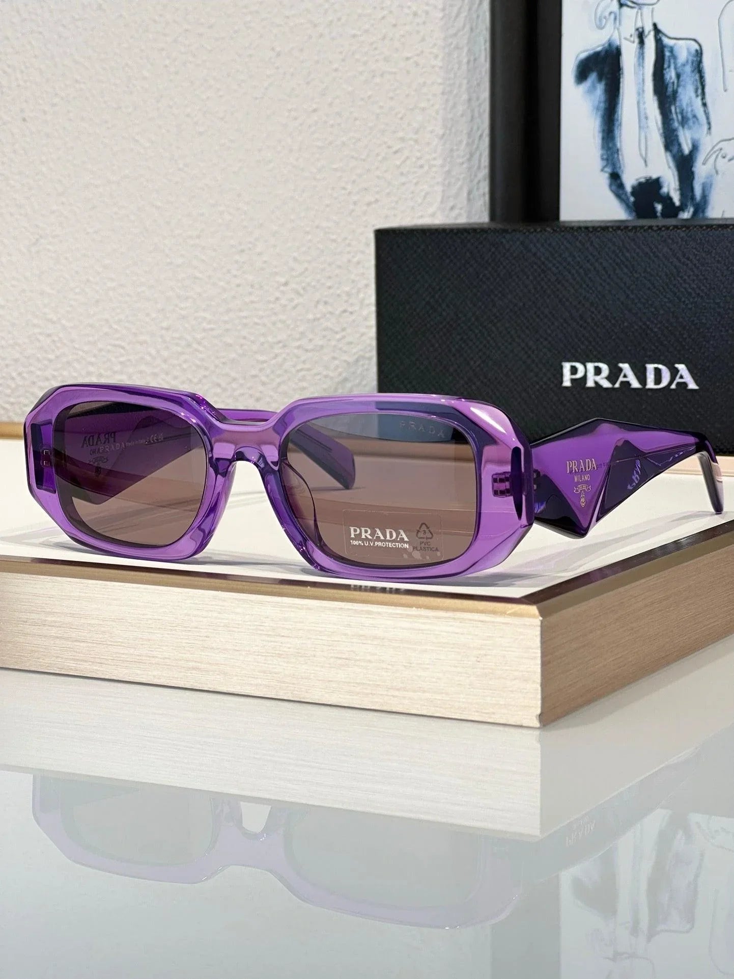 Prada 0PR 17WS 1AB5S0 49-20-145  2024 Women's Sunglasses 🟥