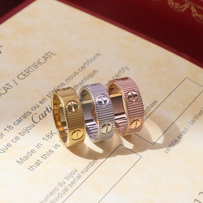 Cartier 18K Gold Plated  LOVE  Ring yellow-rose-silver ✨