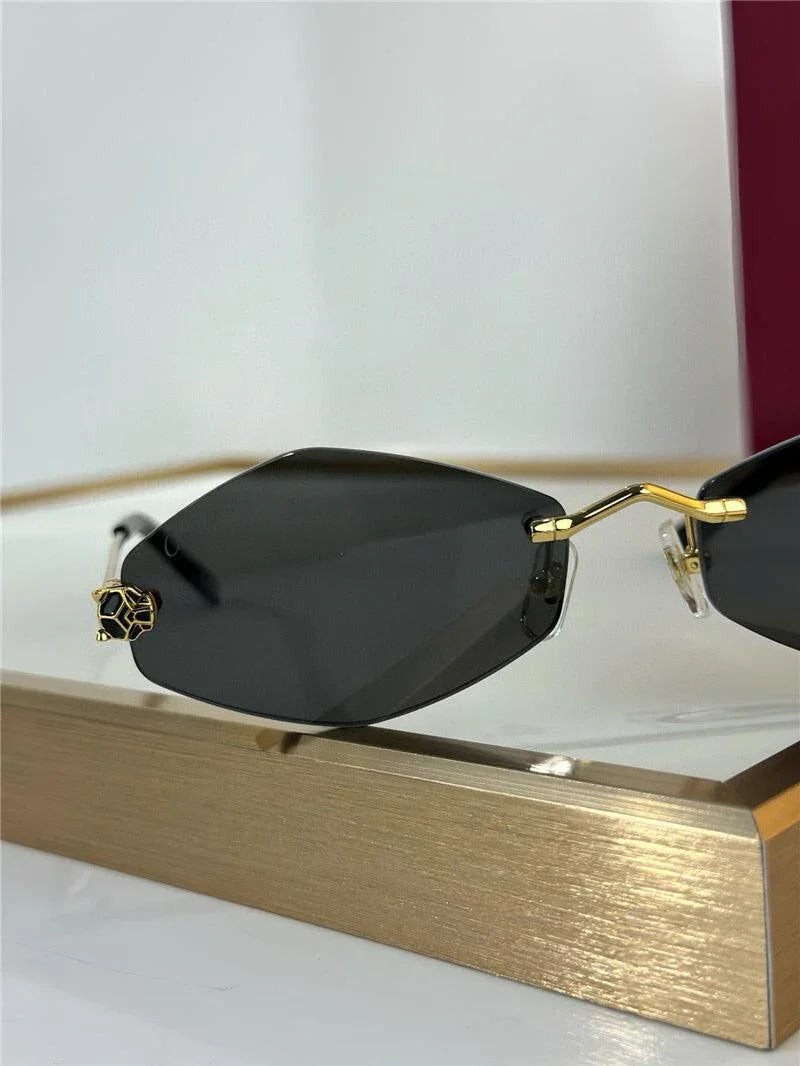 Cartier Eyewear Tiger Head Panthere CT0433S 001 Sunglasses  🐆