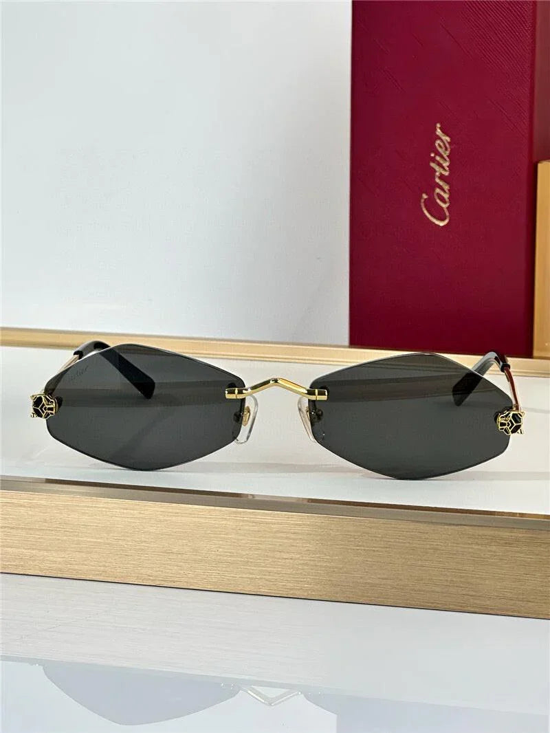 Cartier Eyewear Tiger Head Panthere CT0433S 001 Sunglasses  🐆
