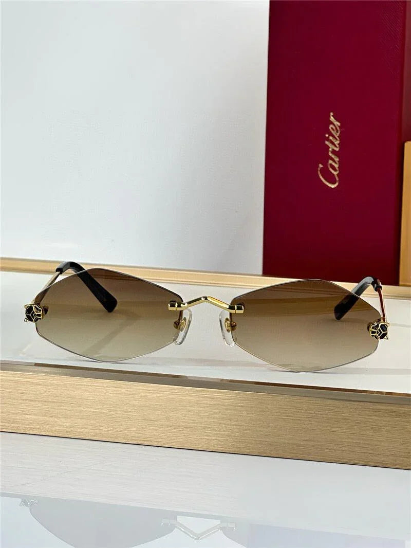 Cartier Eyewear Tiger Head Panthere CT0433S 001 Sunglasses  🐆