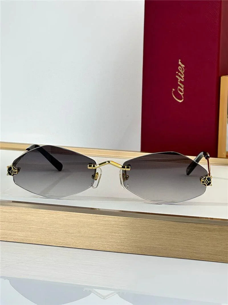 Cartier Eyewear Tiger Head Panthere CT0433S 001 Sunglasses  🐆