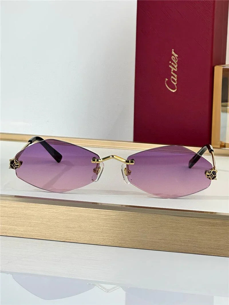 Cartier Eyewear Tiger Head Panthere CT0433S 001 Sunglasses  🐆
