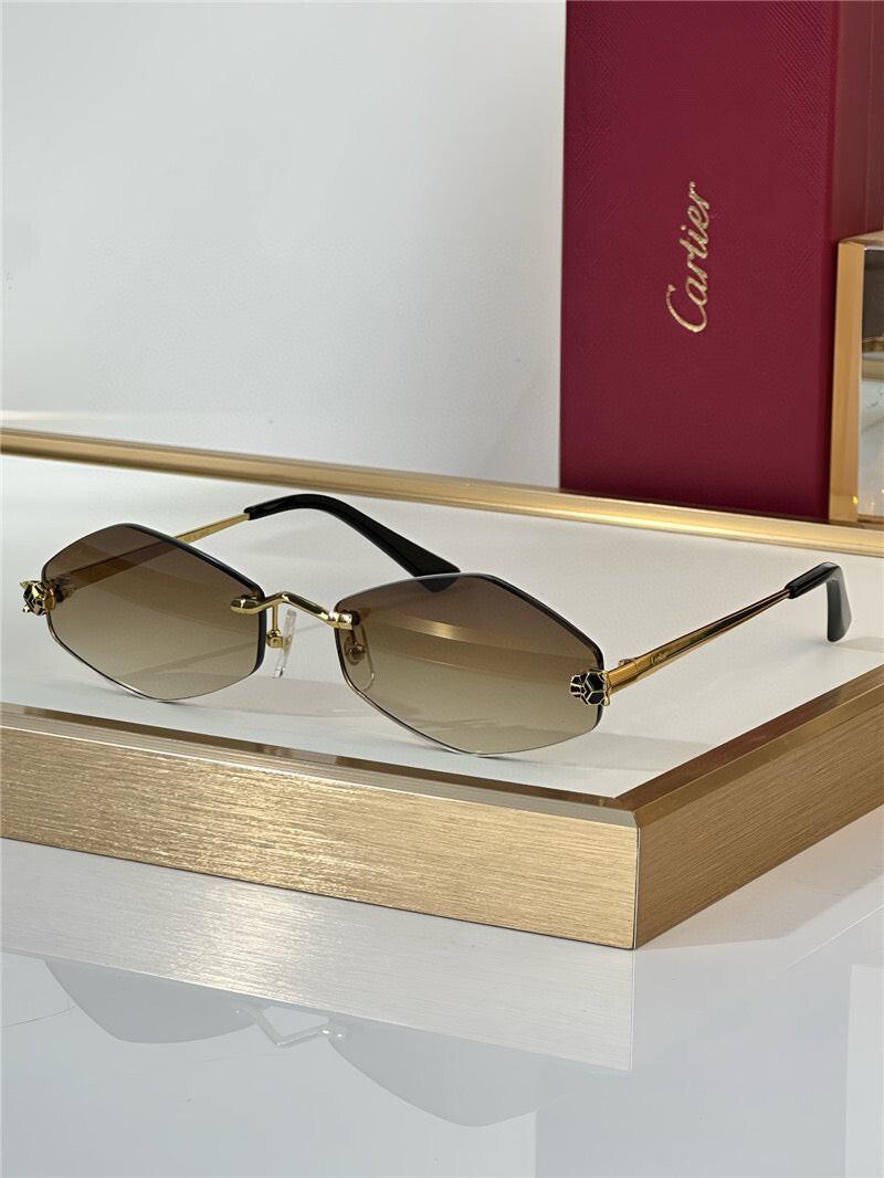 Cartier Eyewear Tiger Head Panthere CT0433S 001 Sunglasses  🐆