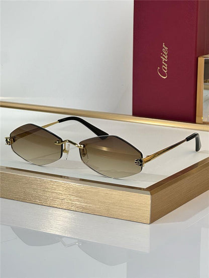 Cartier Eyewear Tiger Head Panthere CT0433S 001 Sunglasses  🐆