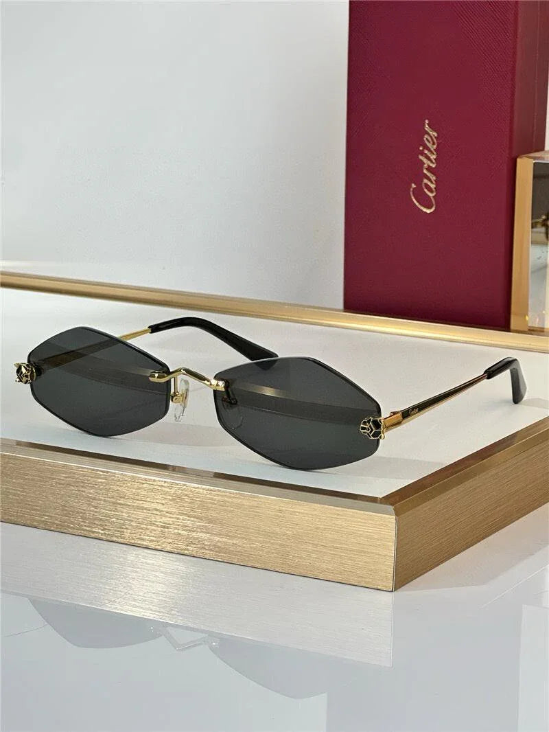 Cartier Eyewear Tiger Head Panthere CT0433S 001 Sunglasses  🐆