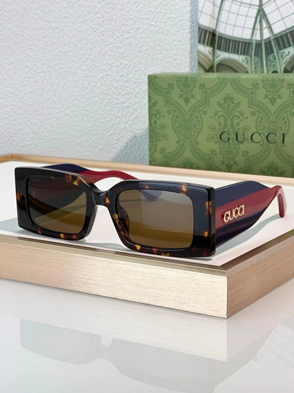 Gucci 1860S Logo-Print Rectangular Sunglasses ✨