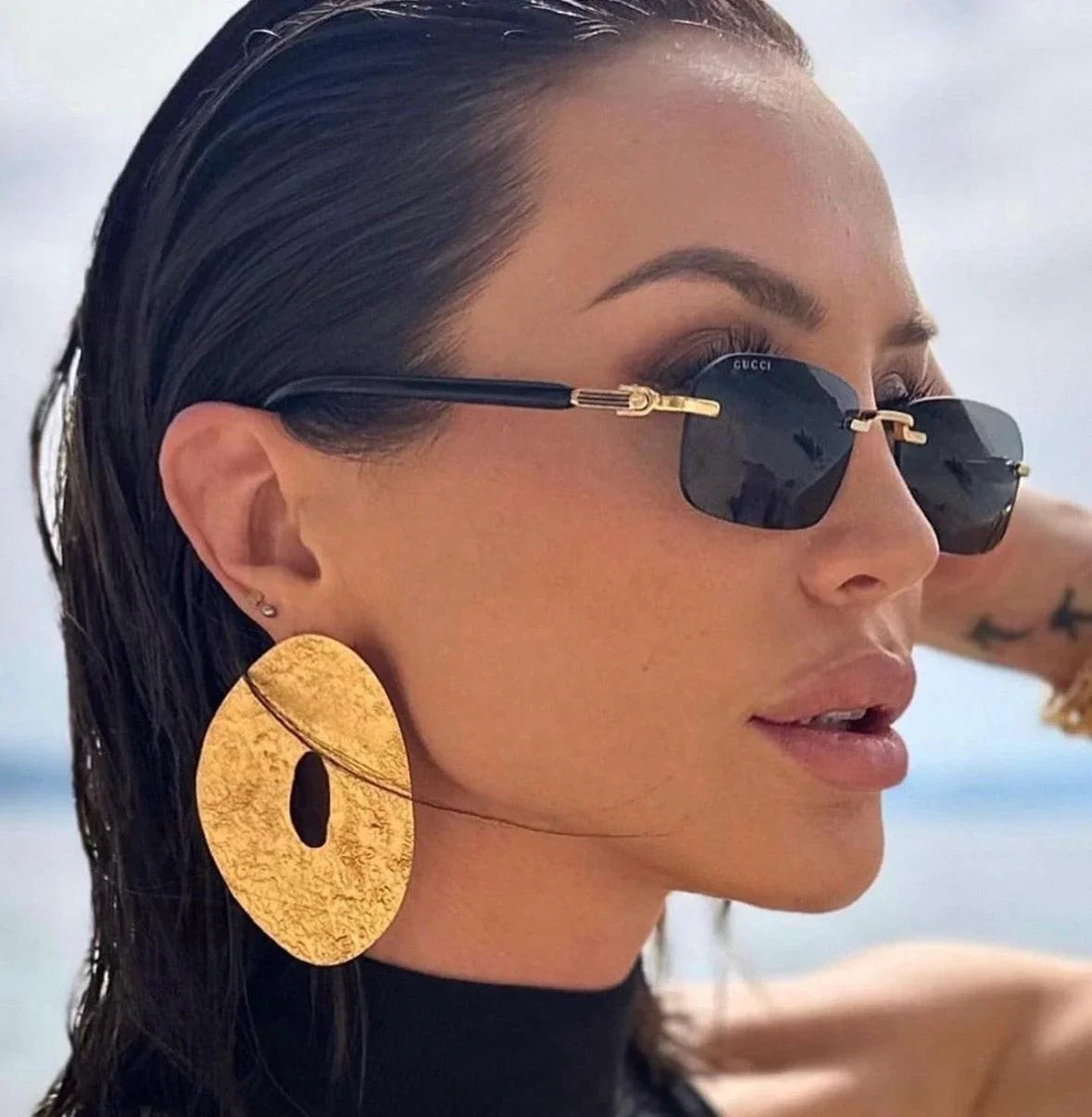 Gucci GG1221S Rimless  Unisex Sunglasses ✨